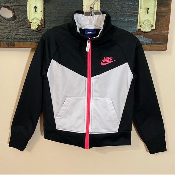 Nike Kids Black and White Zip-Up Jacket - Picture 2 of 11